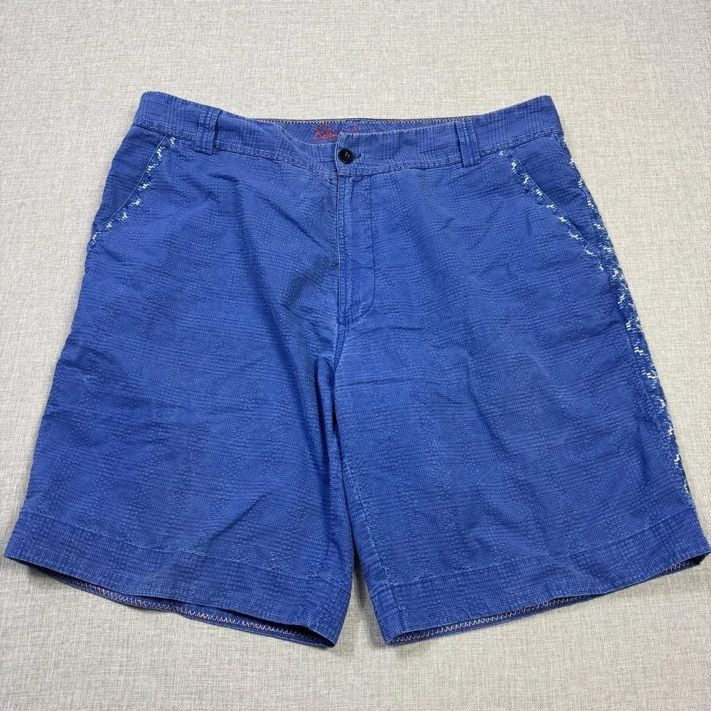 Robert Graham‎ Shorts Mens 38 Blue Chino Flat Front Cotton Polyester 9 Inseam